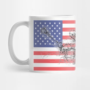 US Flag Crank Mug